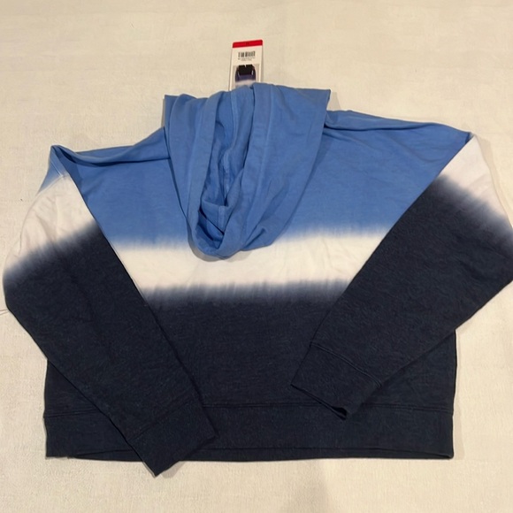 NWT Calvin Klein baby blue/ navy/ white tie-dye sweatshirt - Picture 2 of 3